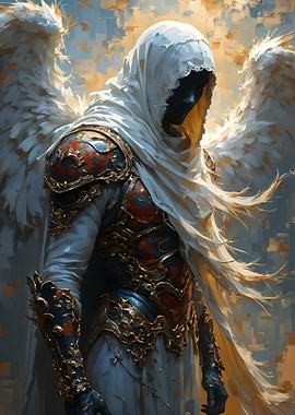 Angelic Warrior in Ornate Armor