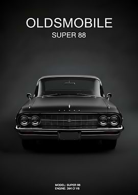 black Oldsmobile Super 88 Poster