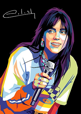 Billie Eilish Pop Art Portrait