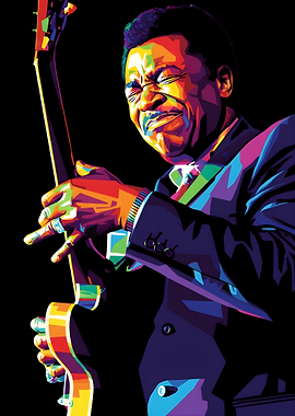 B B King Portrait of a Guitarist