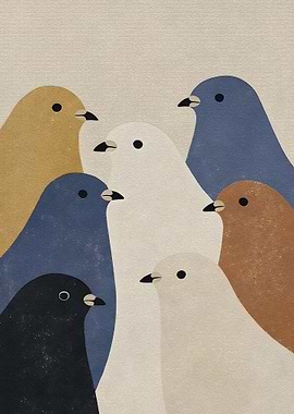 Group of Stylized dove