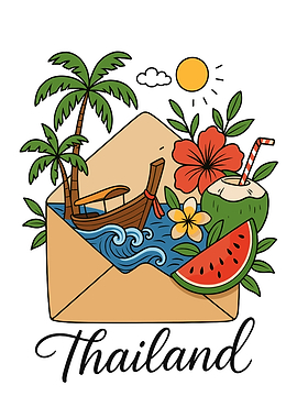 Thailand Travel Illustration