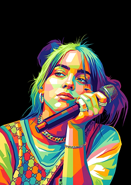 Billie Eilish Pop Art Portrait