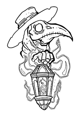 Plague Doctor with Lantern