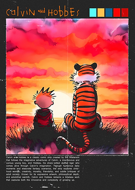 Calvin and Hobbes Sunset