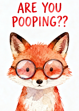 Fox Wearing Glasses Asks 'Are You Pooping?'