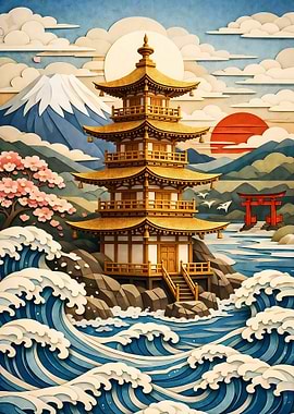 Japanese Golden Pagoda