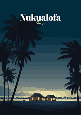 Nukualofa Tonga Tropical Night Scene