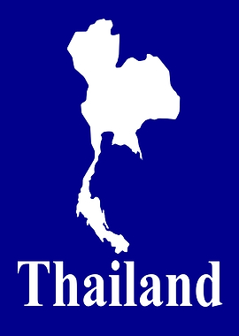 Map of Thailand with Text