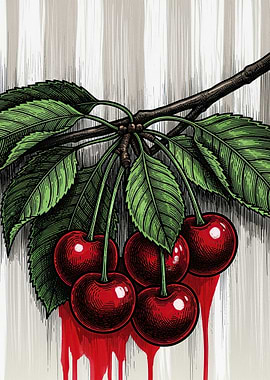 Bloody Cherries on a Branch