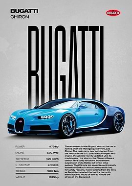 Bugatti Chiron Poster