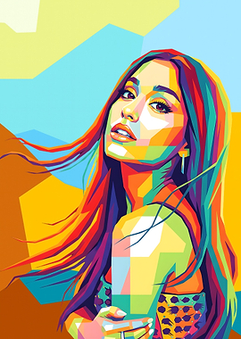 Colorful Pop Art Portrait of a Woman