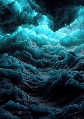 Abstract Turbulent Ocean Waves