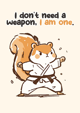 Karate Squirrel 'I am a weapon'