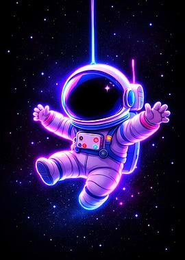Astronaut floating in space