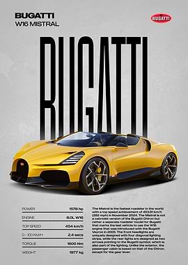 Bugatti W16 Mistral Roadster