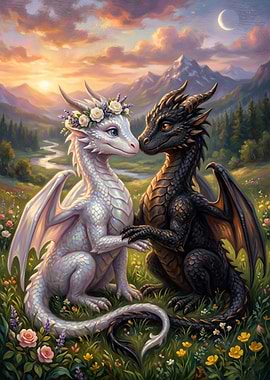 Two Dragons in a Meadow