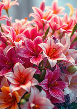 Pink and White Lily Bouquet