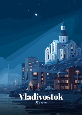 Vladivostok Cityscape at Night