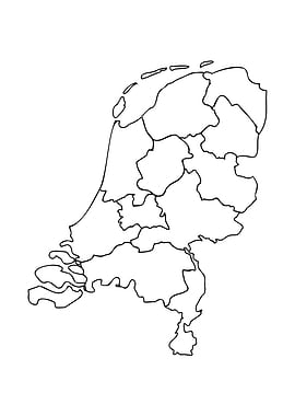 Outline Map of the Netherlands