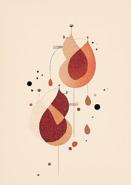 Abstract Floral Droplet Design