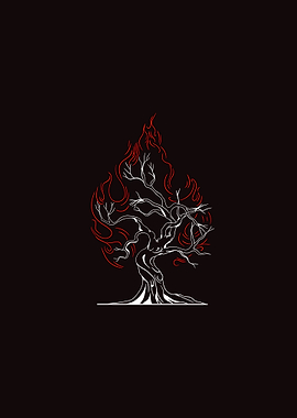 Burning Tree of Spades