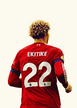 Football Player Ekitike Number 22