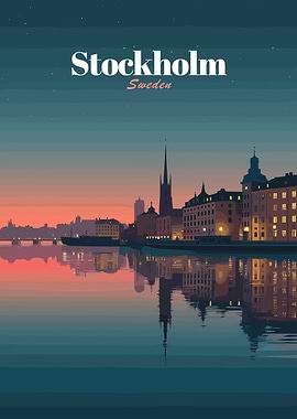 Stockholm Cityscape at Dusk
