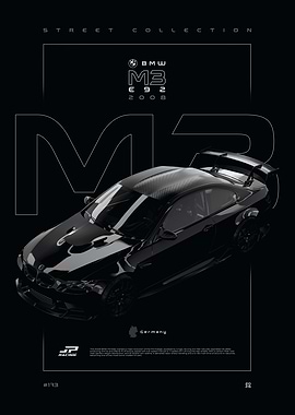 BMW M3 E92 2008 Poster