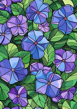 Stained Glass Floral Pattern
