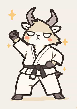Karate Goat in Gi
