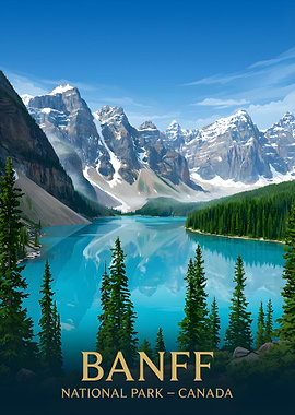 Banff National Park Vintage Poster