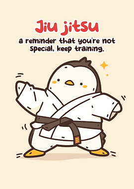 Cute Penguin in Jiu Jitsu Gi