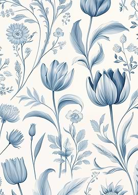 Blue Floral Pattern