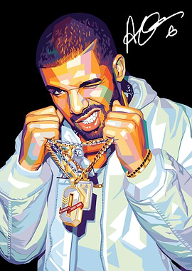 Drake Pop Art Portrait