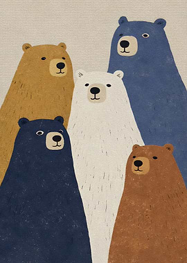 Five Stylized Bears