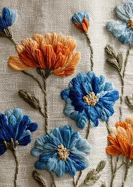 Embroidered Floral Design
