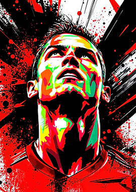 Cristiano Ronaldo Pop Art Portrait