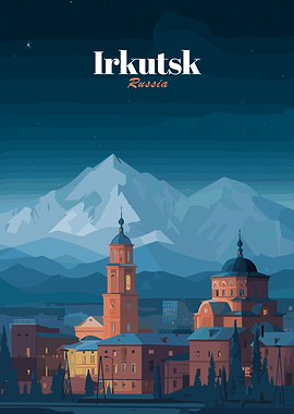 Irkutsk Cityscape at Night