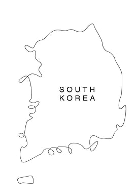 South Korea Map Outline