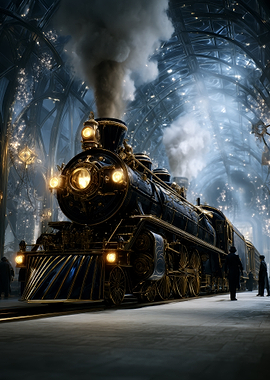 Steampunk Train in Grand Station