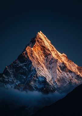 Majestic Mountain Peak at Sunrise