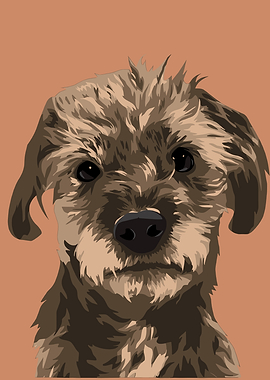 Cute Wirehaired Dog Portrait