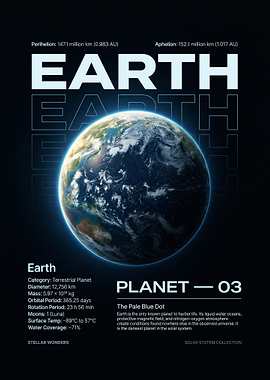 Earth Planet Poster