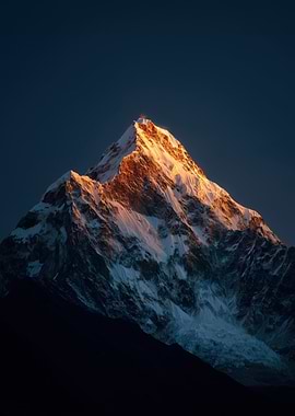 Majestic Mountain Peak at Sunrise