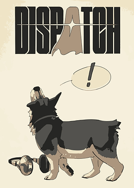 Dispatch Dog Howling with Headphones