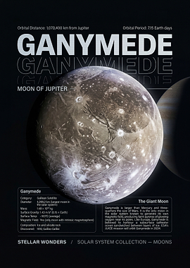 Ganymede Moon of Jupiter Poster