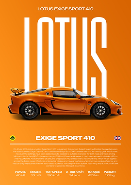 Lotus Exige Sport 410 Car Poster