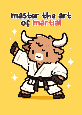 Cute Bull in Martial Arts Gi