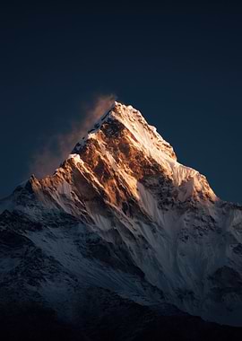 Majestic Mountain Peak at Sunrise